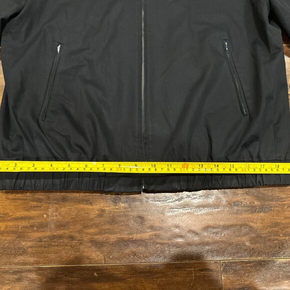 Sandro Paris Black Harrington Jacket – Leather Collar – Size Mens M/L - Picture 11 of 12